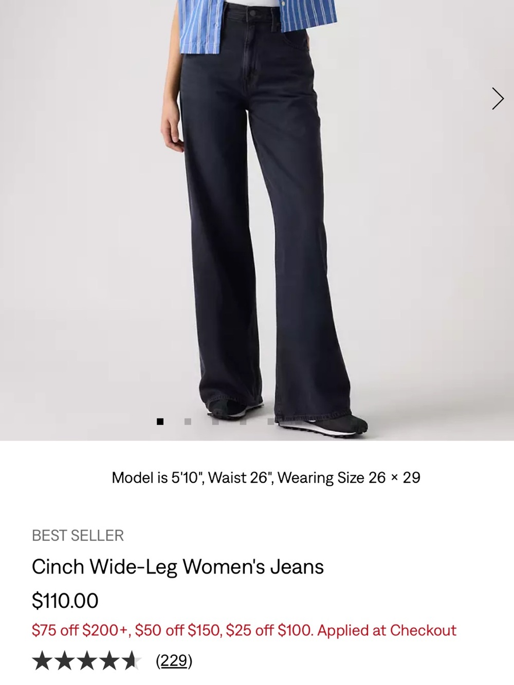 Levi’s Cinch Wide-Leg Women's Jeans - Black